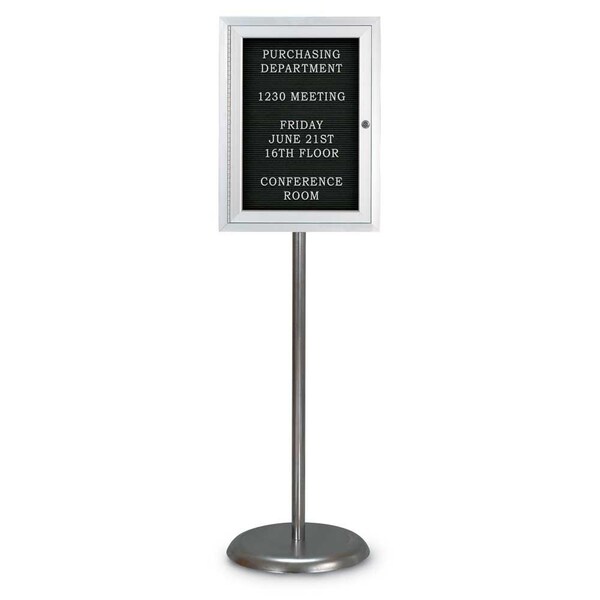 Corkboard, Triple Door, Radius Frame, 96x48", Black/Burgundy